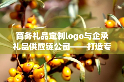 商务礼品定制logo与企承礼品供应链公司——打造专属商务礼品的艺术之旅